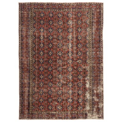 One-of-a-Kind Hand-Knotted 1960s Brown 6' x 8'4" Area Rug - Image 0