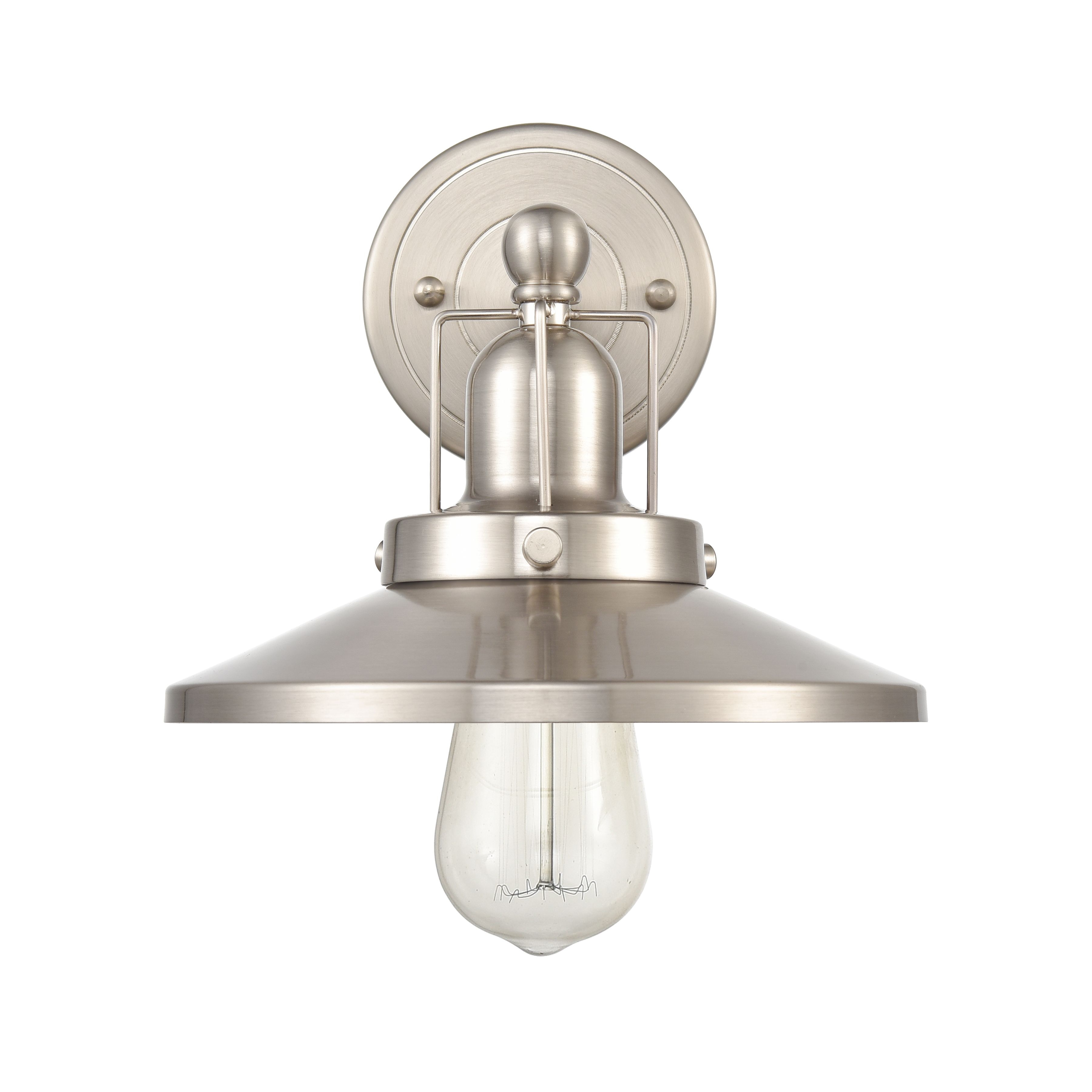 English Pub 8'' High 1-Light Sconce - Satin Nickel - Image 1