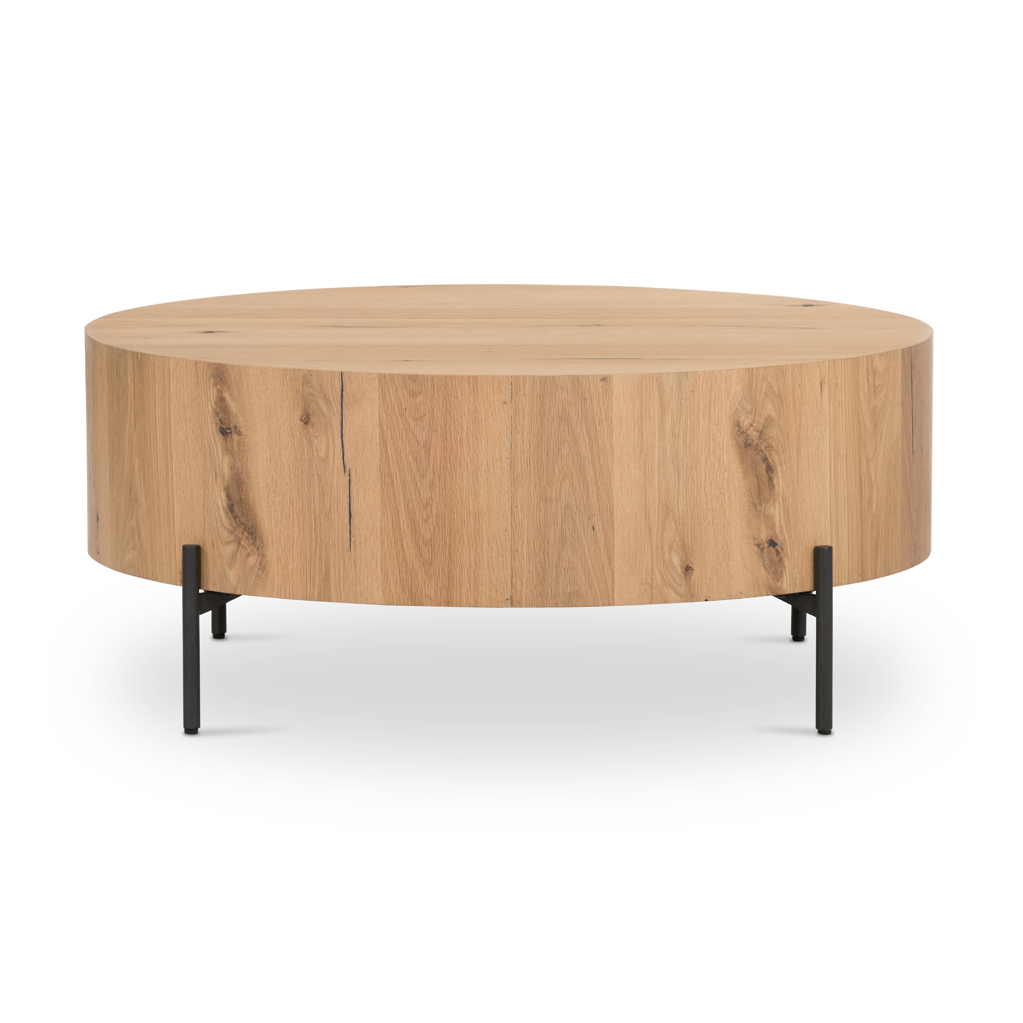 Eaton Drum Coffee Table-Light Oak Resin - Image 3