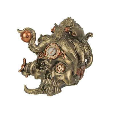 Gillian Abyssal Bones Steampunk Mechanical Octopus On Skull - Image 0