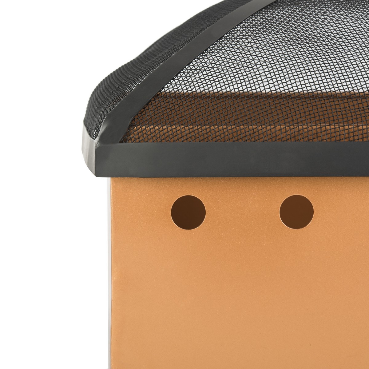 Wyatt Square Fire Pit - Copper/Black - Safavieh - Image 2