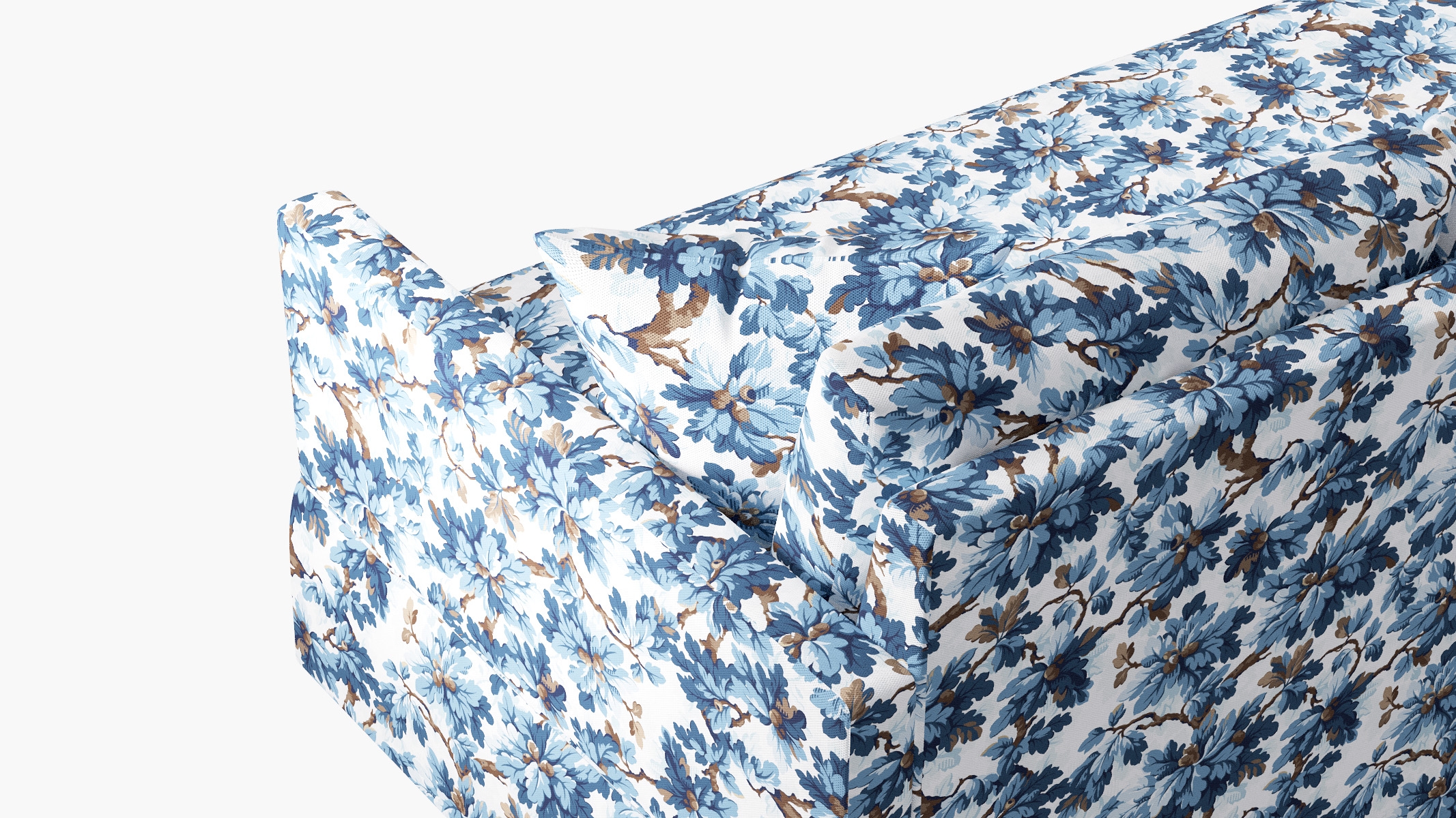 Skirted Track Arm Sofa, Delft Woodland, Standard (39") - Image 4