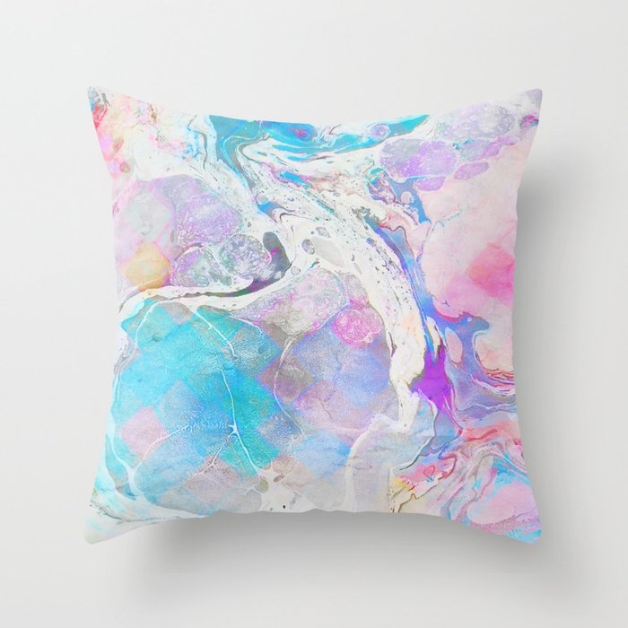 Messy Paint #society6 #decor #buyart Throw Pillow by 83 Oranges Free Spirits - Cover (18" x 18") With Pillow Insert - Outdoor Pillow - Image 0