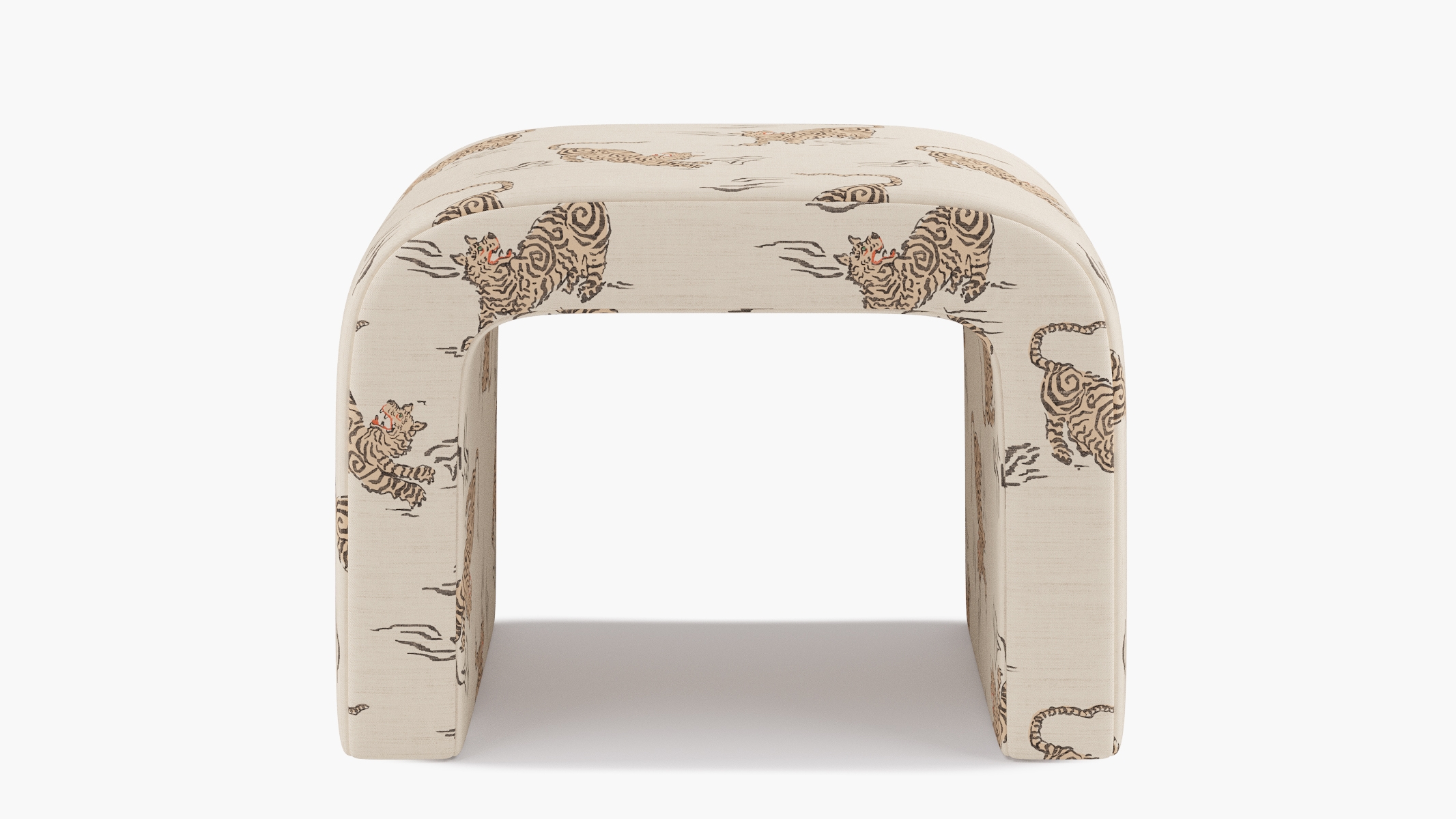 Waterfall Ottoman, Canvas Tigresse - Image 0