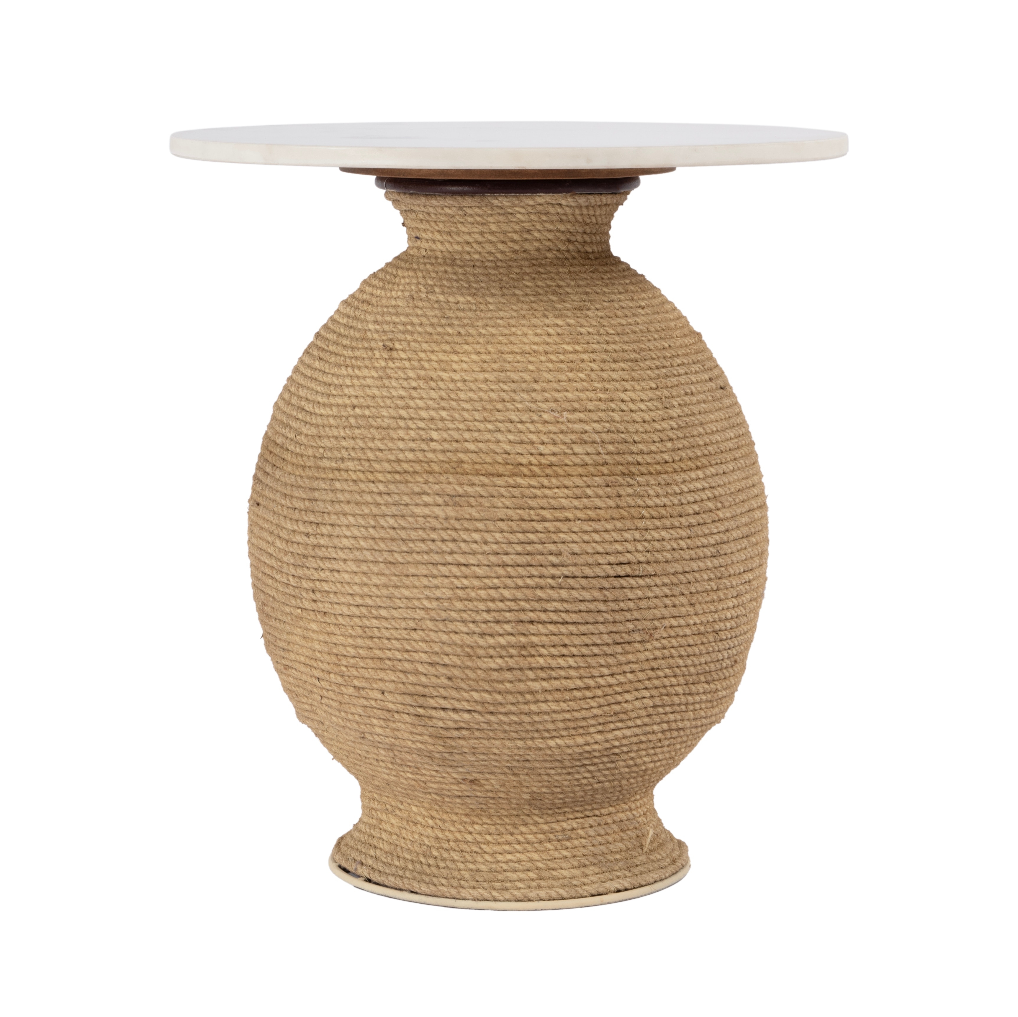 Shea Marble and Metal End Table - Image 2