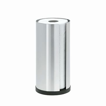Paper Towel Holder, Cylinder, Silver/Brushed Stainless Steel - Image 3