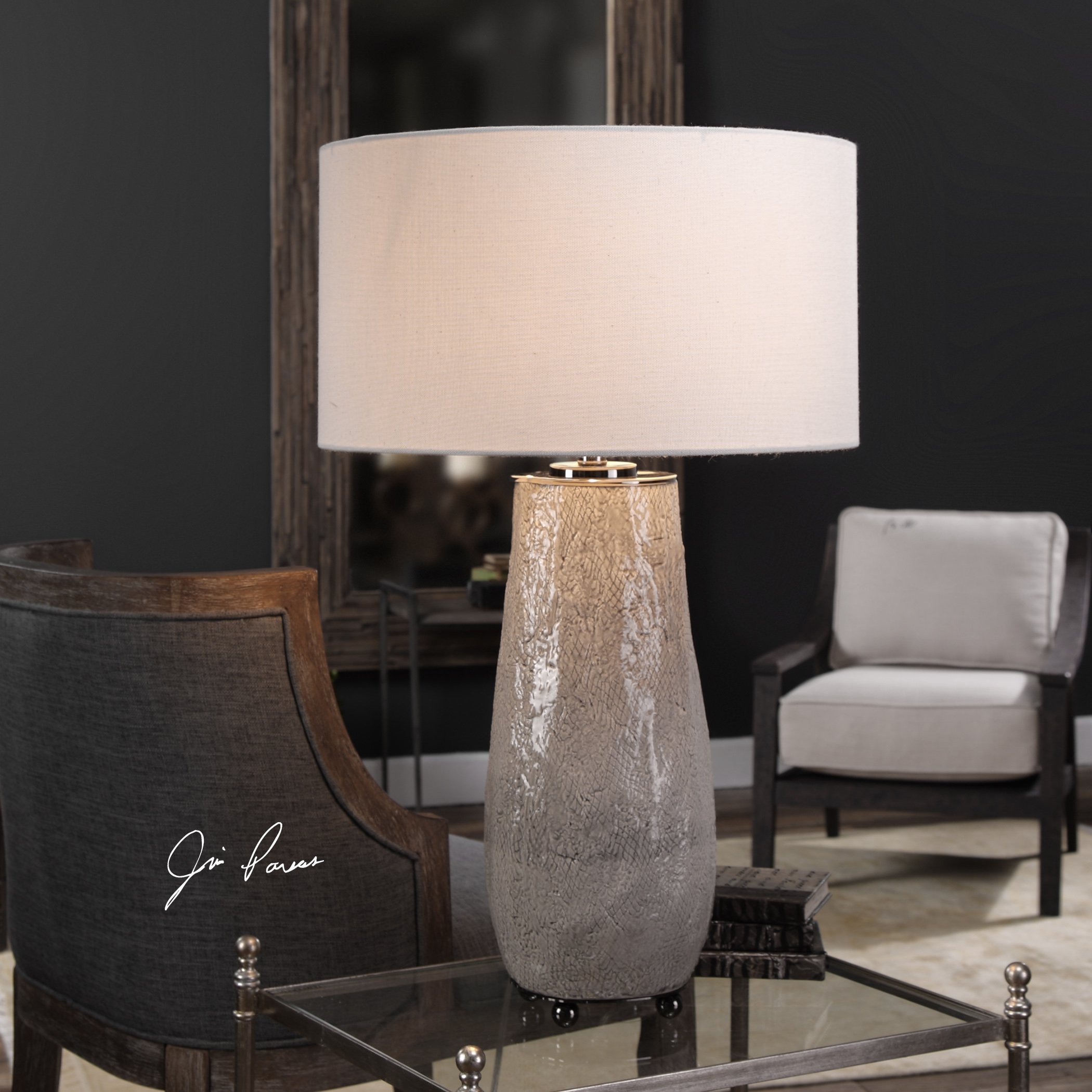 Balkana Aged Gray Table Lamp - Image 0