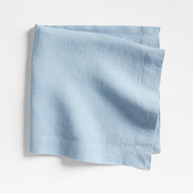 Marin Light Blue EUROPEAN FLAX ™-Certified Linen Napkin - Image 0