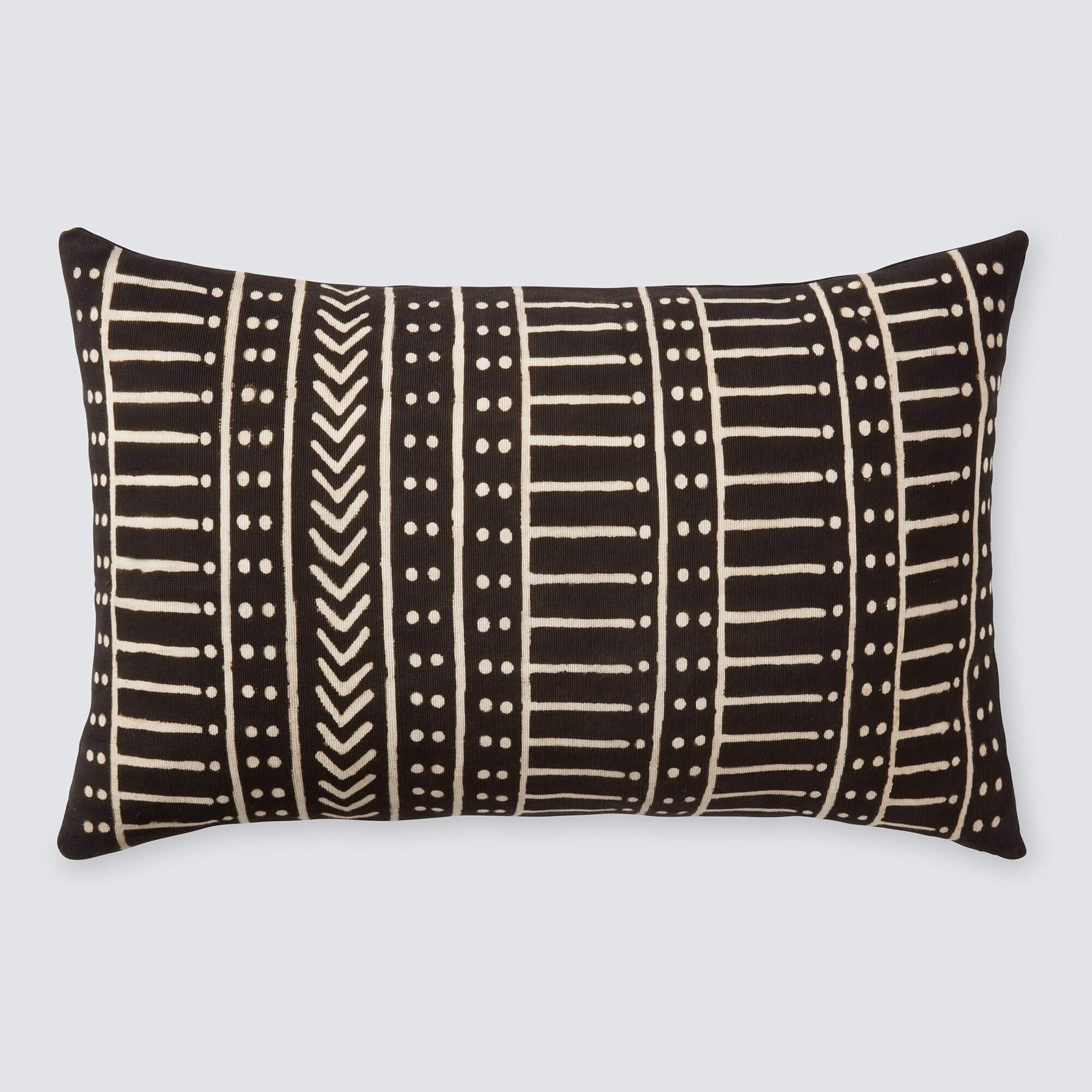 Minuit Mud Cloth Lumbar Pillow By The Citizenry - Image 0