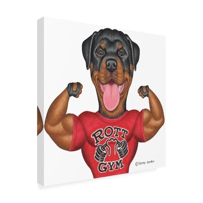 Danny Gordon Art 'Rottweiler Rott Gym' Canvas Art - Image 0