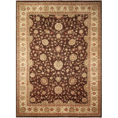 One-of-a-Kind Romona Hand-Knotted Brown 10' x 14' Wool Area Rug - Image 0