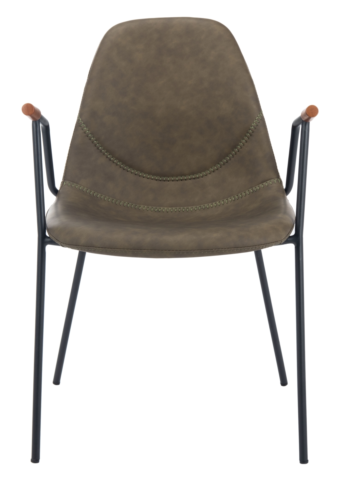 Tanner Midcentury Dining Chair - Olive / Black - Safavieh - Image 0