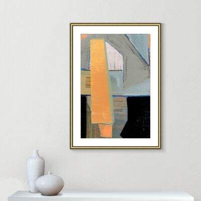 Orange Pinstripe I - Framed Art W/ 4 Ply Matboard - Image 0
