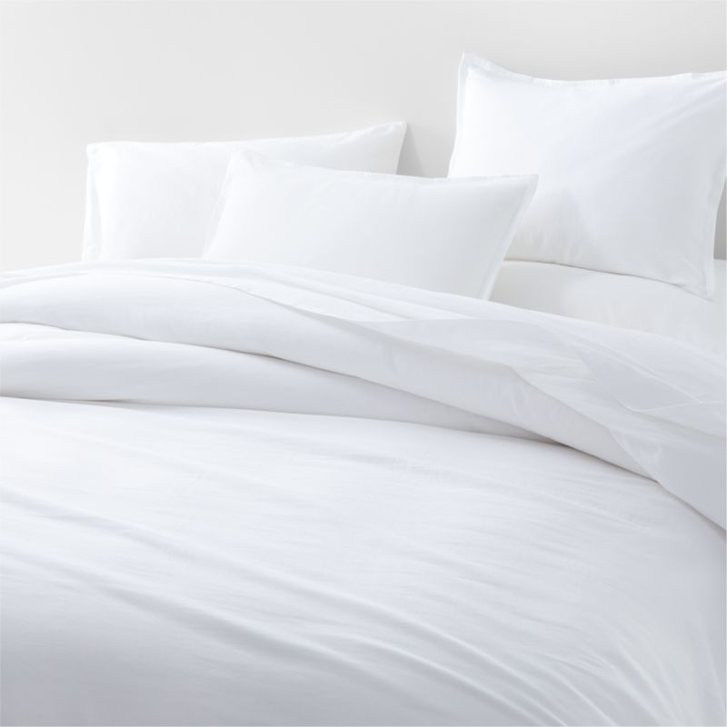 Aire Organic Cotton White Full/Queen Bed Sheet Set - Image 4