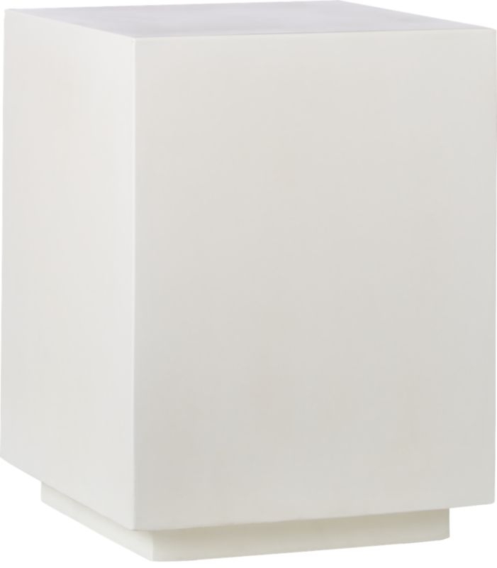 Matter Ivory Cement Square Side Table - Image 3