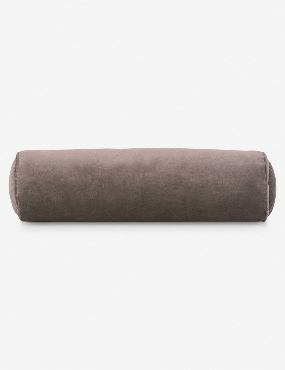 Sabine Velvet Bolster Pillow, Warm Gray - Image 0