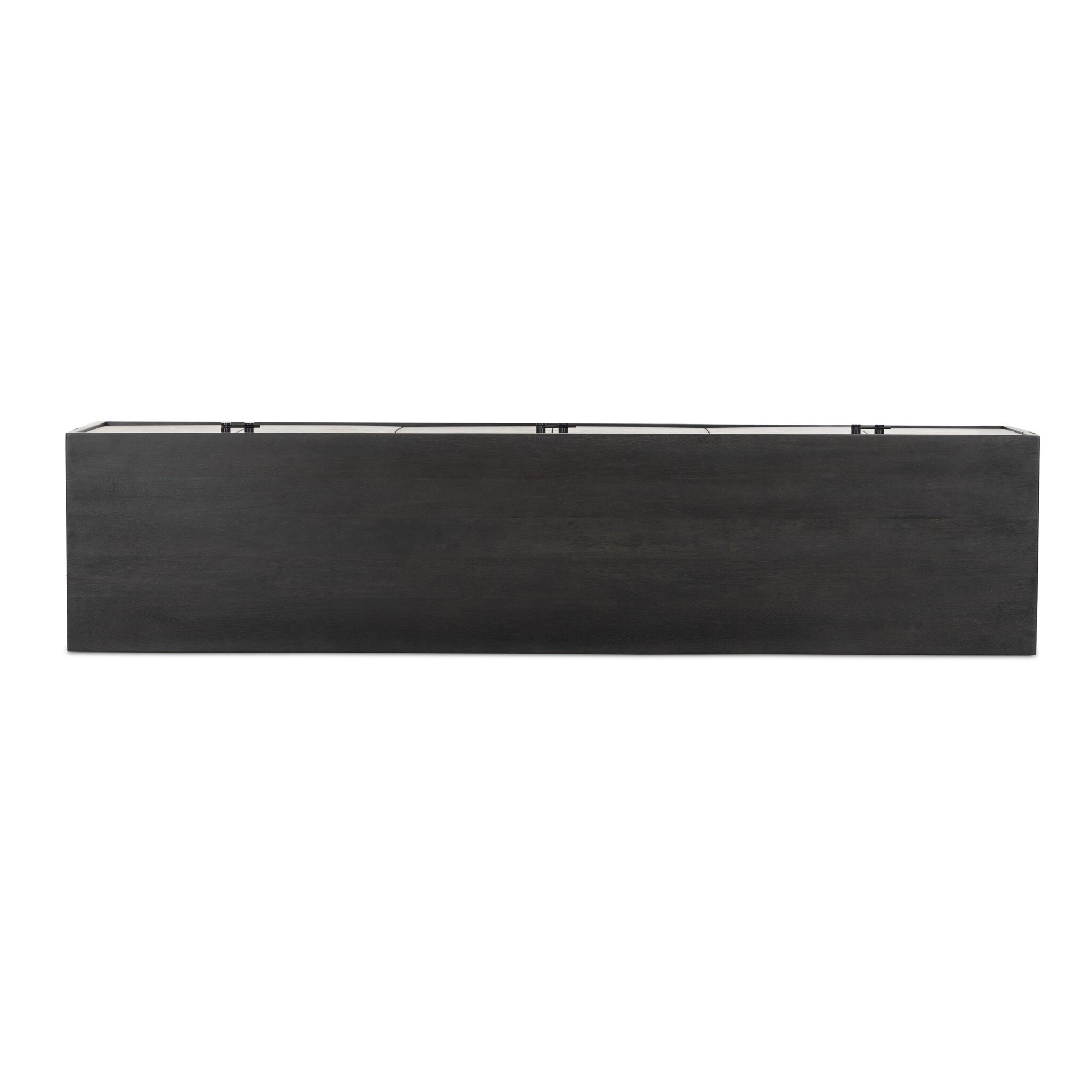 Reza Media Console - Worn Black Parawood - Image 6