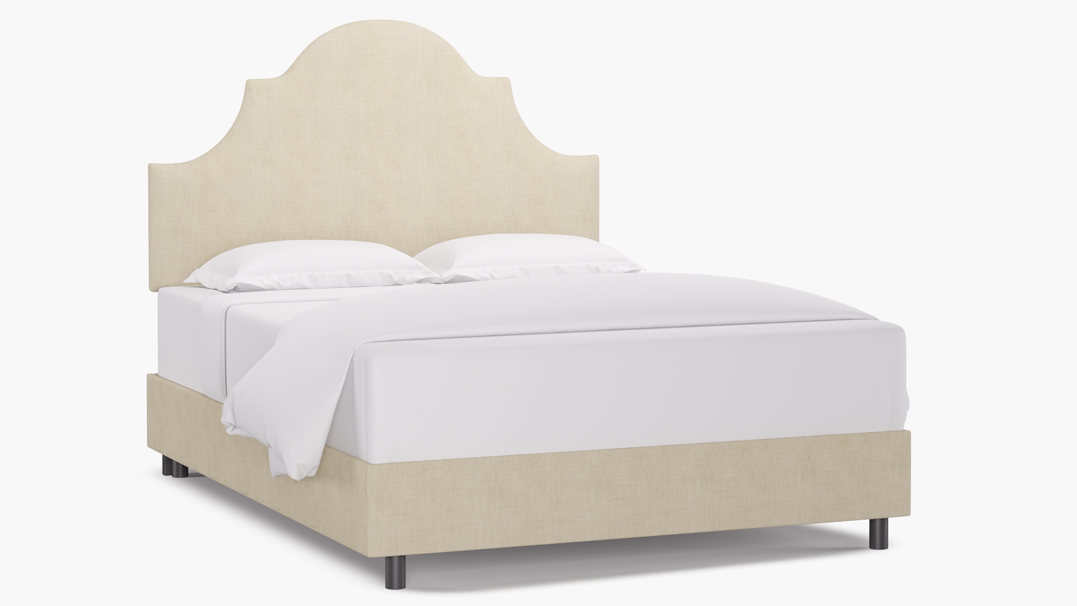 Regency Bed, Talc Linen, Queen - Image 0
