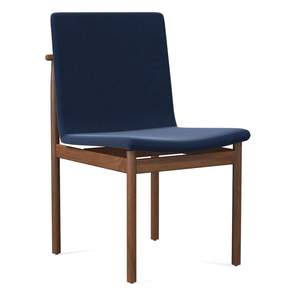 Framework Dining Chair Set Of 2, Performance Velvet, Dark Walnut - Image 0