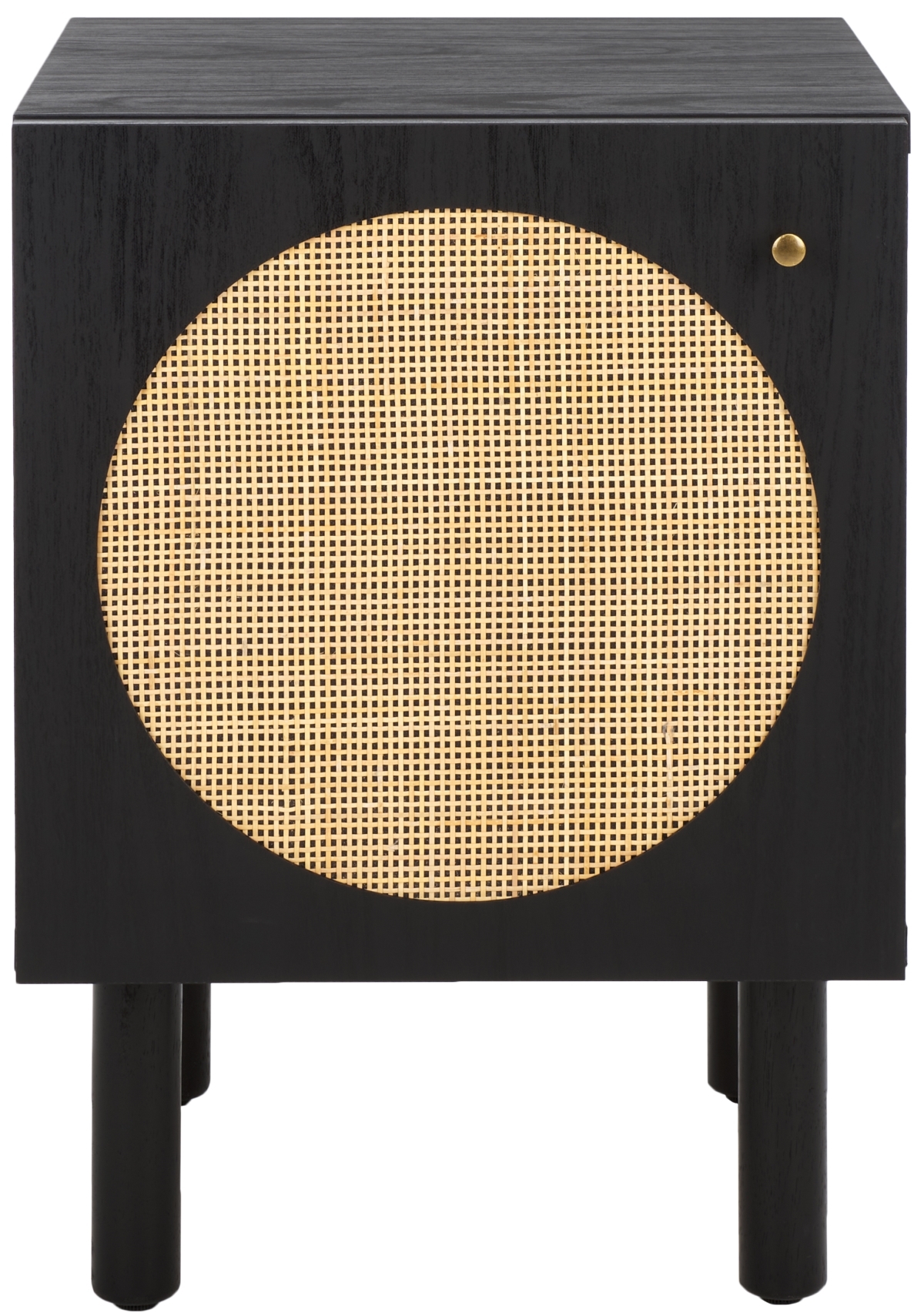 Ophelia 1 Door Night Stand - Black / Natural - Safavieh - Image 0