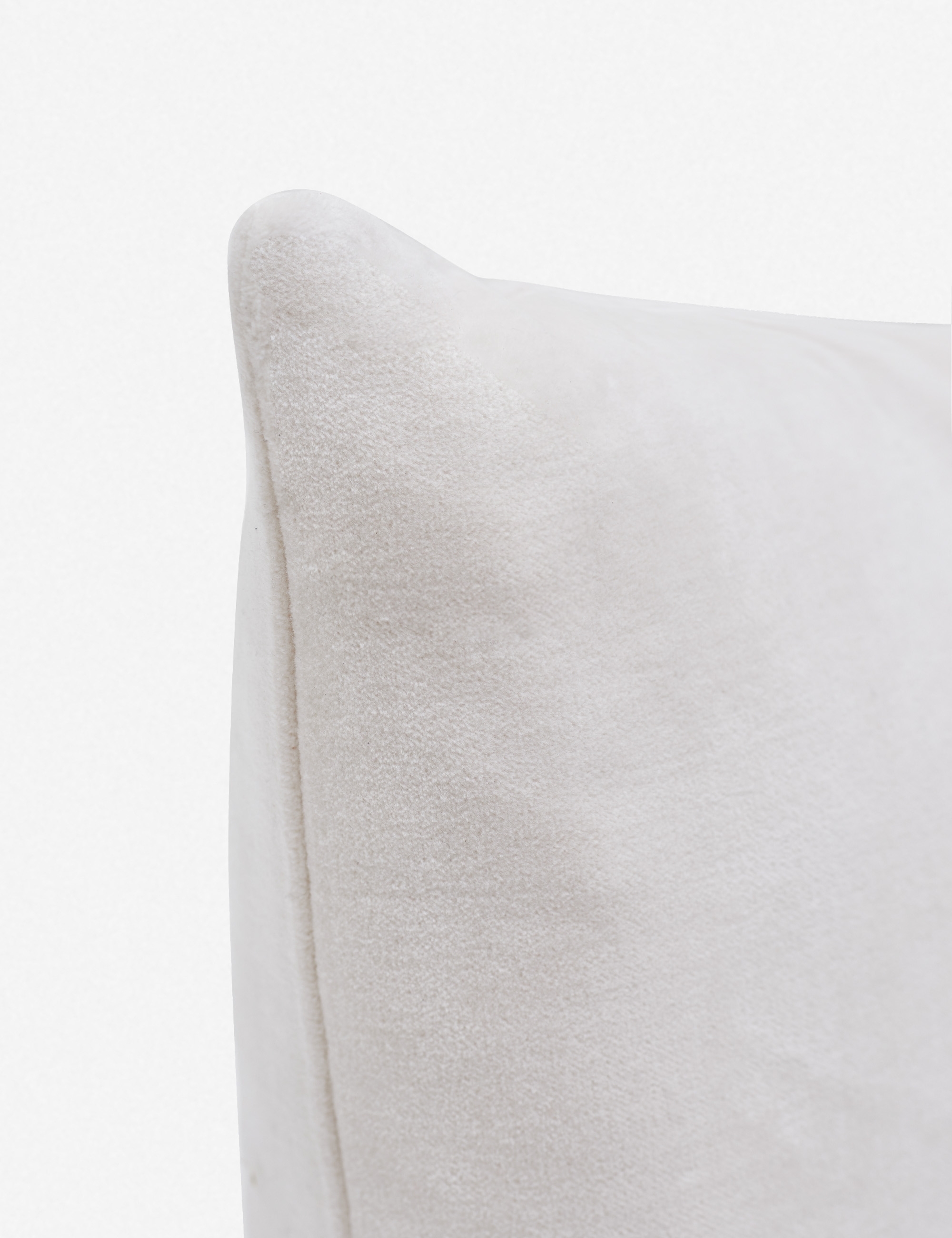 Charlotte Velvet Lumbar Pillow, Oyster, 20" x 13" - Image 1