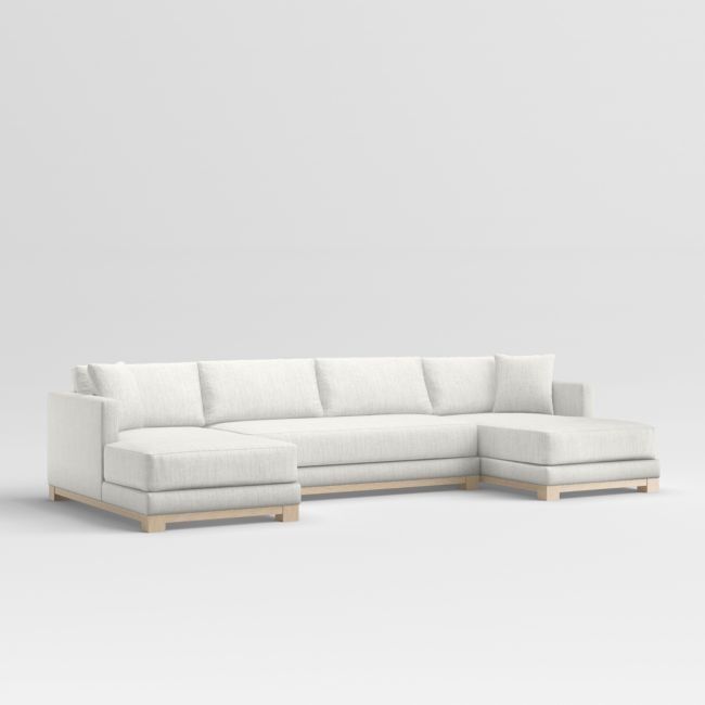 Gather Wood Base 3-Piece U-Shaped Sectional Sofa - Image 0