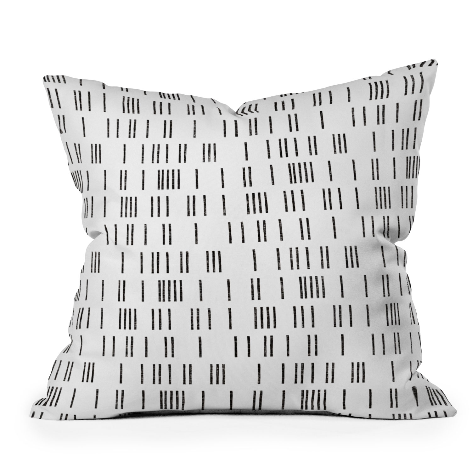 Bogo Mudcloth White by Holli Zollinger - Outdoor Throw Pillow 20" x 20" - Image 0