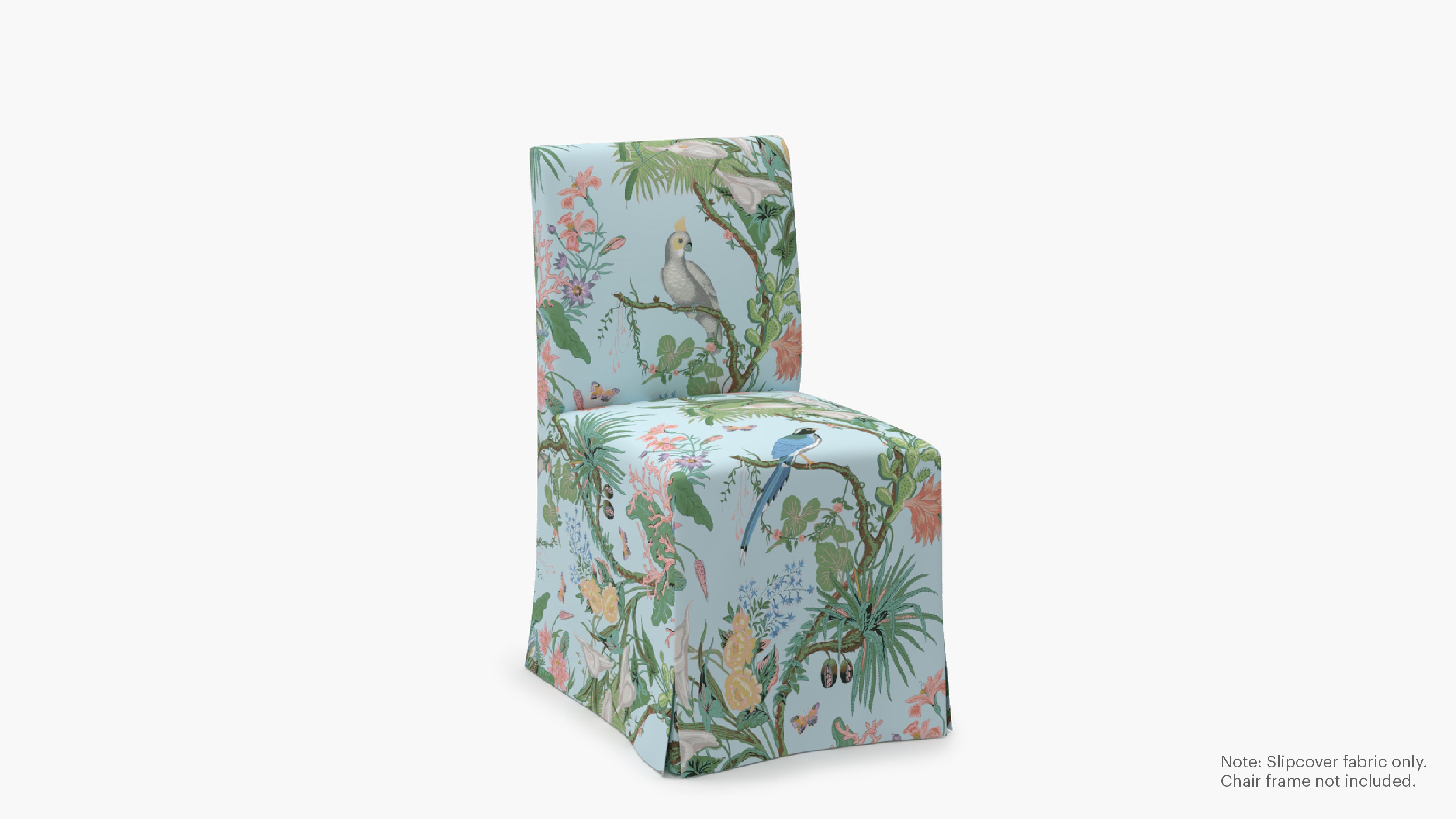 Slipcovered Signature Dining Chair - Cover Only, Sky Cinque Terra - Image 1