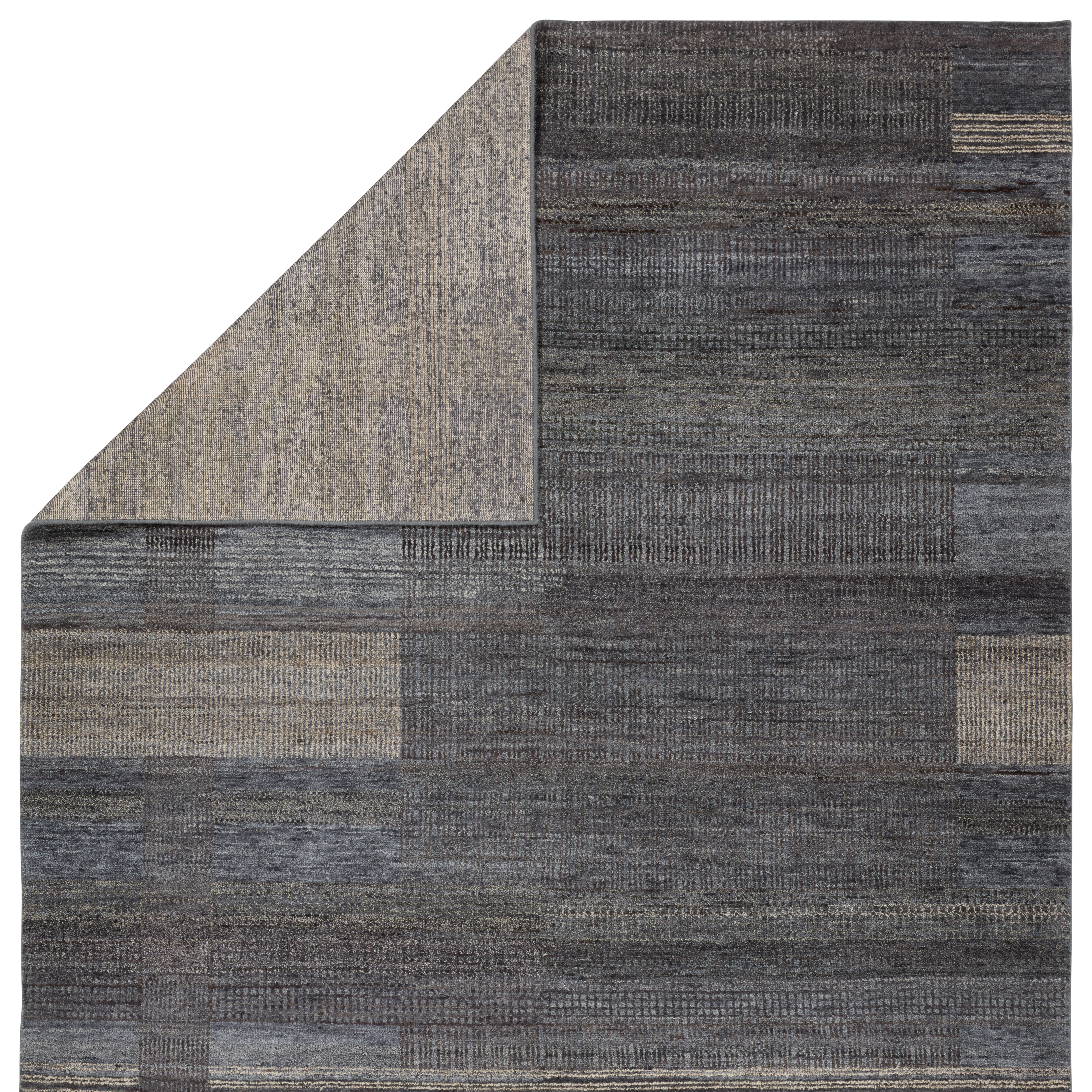 Edern CEN01 Handknotted Stripes Black Area Rug (9'x12') - Image 2