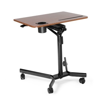 29.5" To 41.3" Adjustable Height Pneumatic Standing Or Sitting Laptop Desk With A Cup Holder, Bag Hook, Tablet-Tray - Image 0