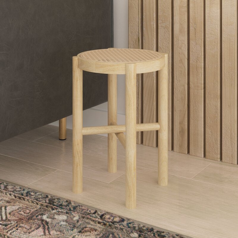 Calydon Solid Wood End Table, Natural - Image 1