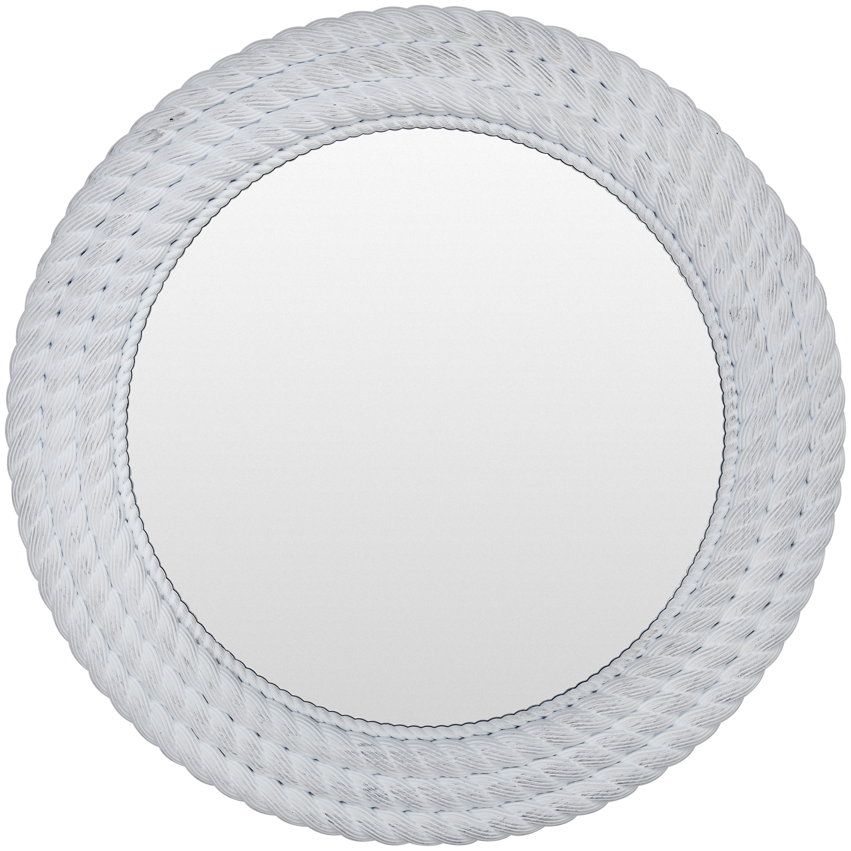 Miroslava White 20"H x 20"W x 1"D Accent Mirror - Image 0