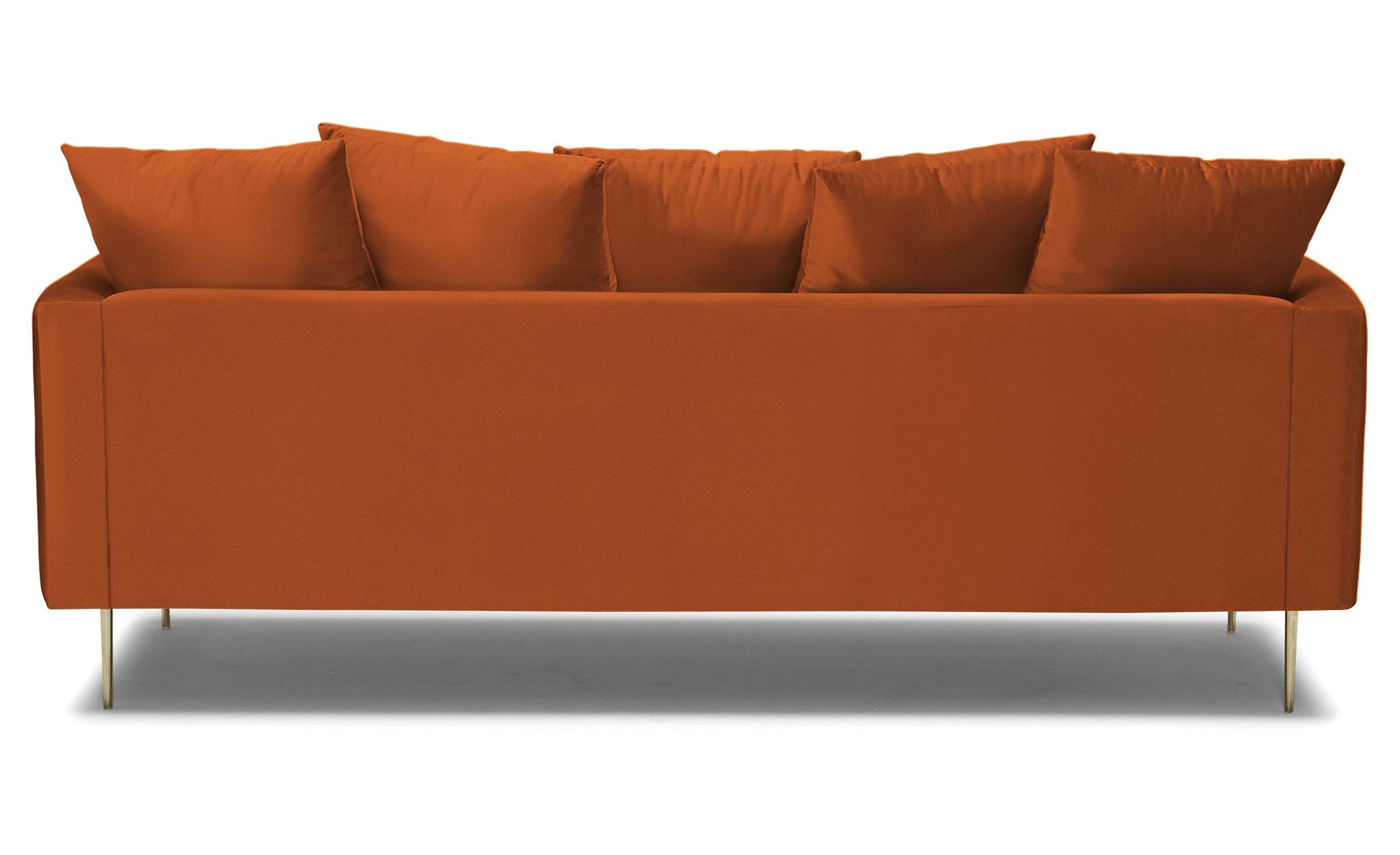 Orange Aime Mid Century Modern Sofa - Vibe Sunkist - Image 4