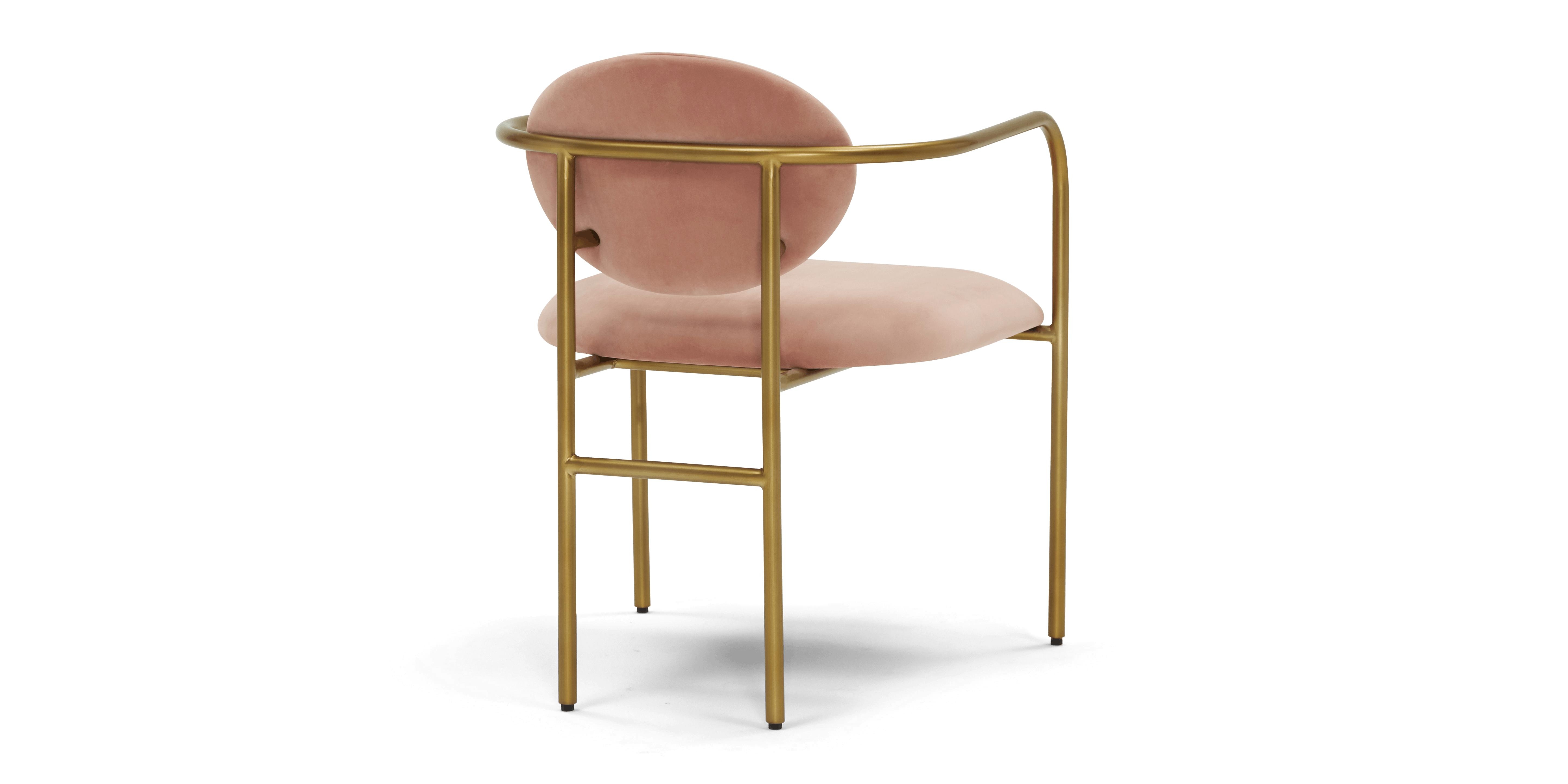 Pink Soleil Mid Century Modern Dining Chair - Royale Blush - Image 3