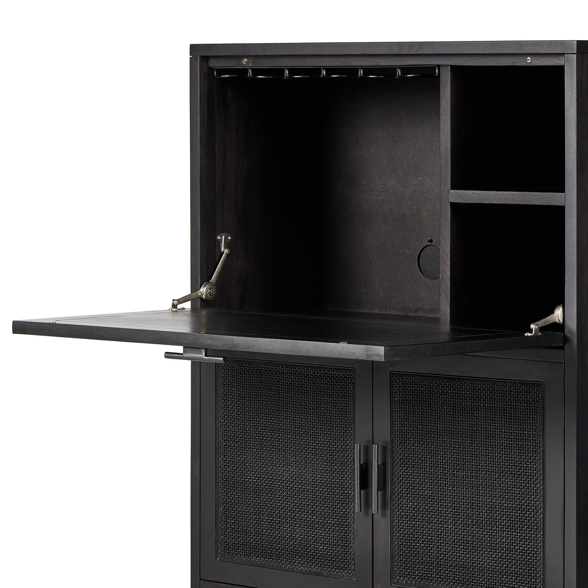 Caprice Bar Cabinet - Black Wash Mango - Image 14