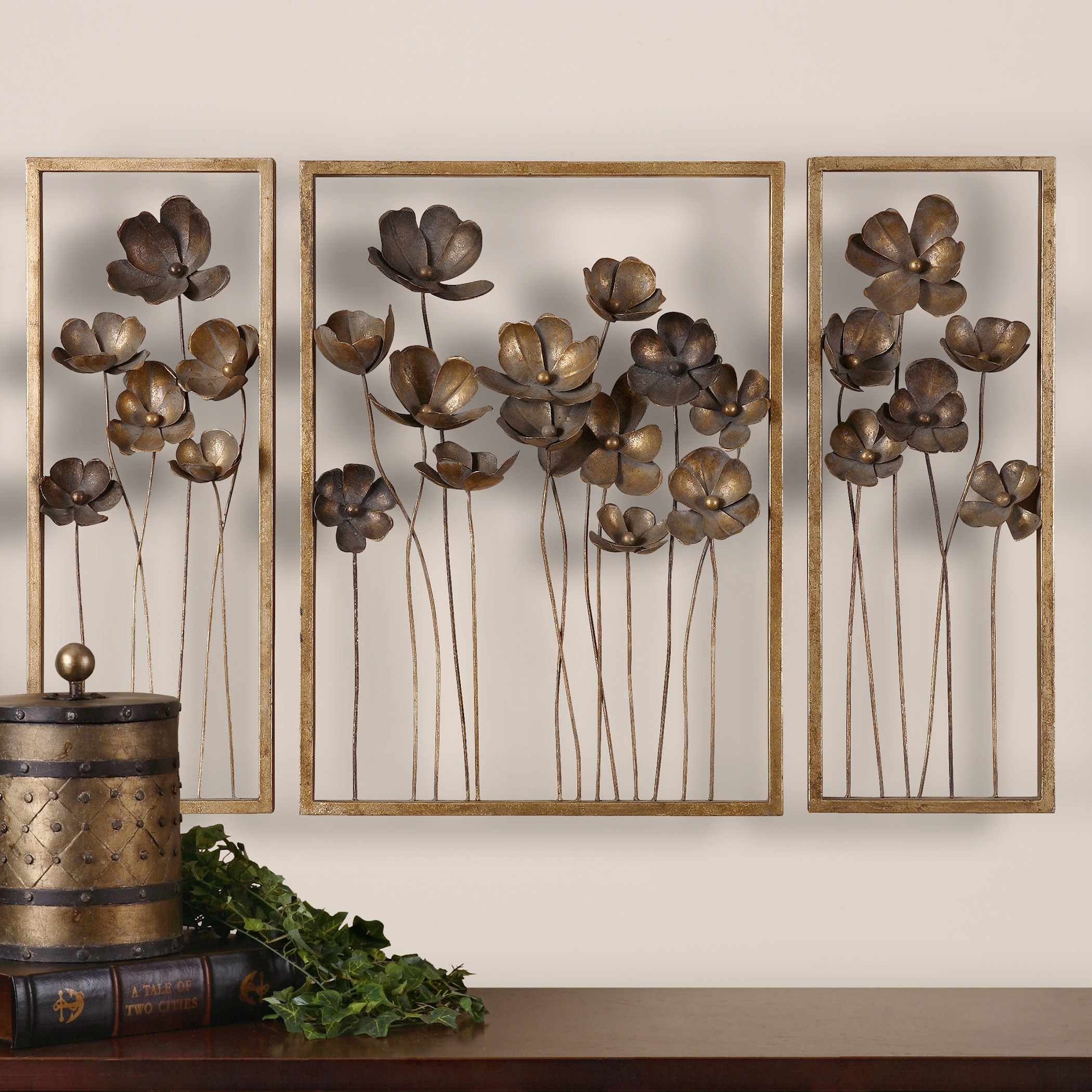 Metal Tulips Wall Art Set/3 - Image 0