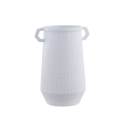 Dapper Deco White Double Handle Vase - Image 0