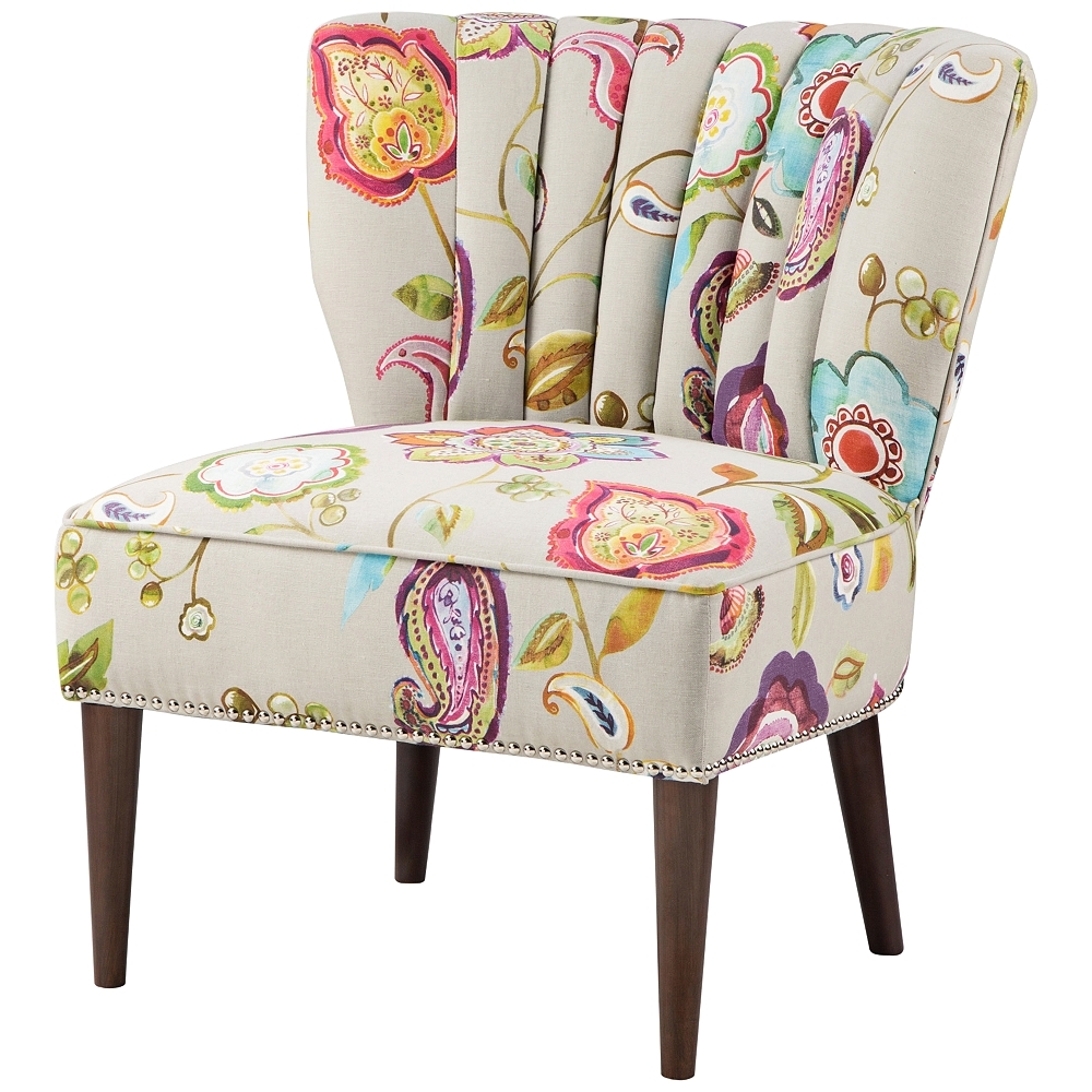 Abby Multi-Color Wingback Slipper Accent Chair - Style # 82W60 - Image 0
