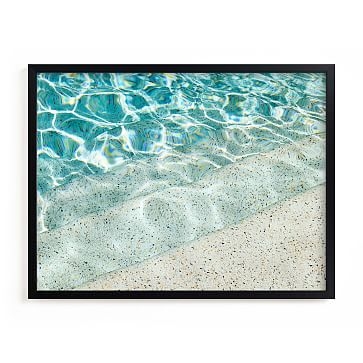 Minted Turquoise And Terrazzo, 24X18, Full Bleed Framed Print, Black Wood Frame - Image 0