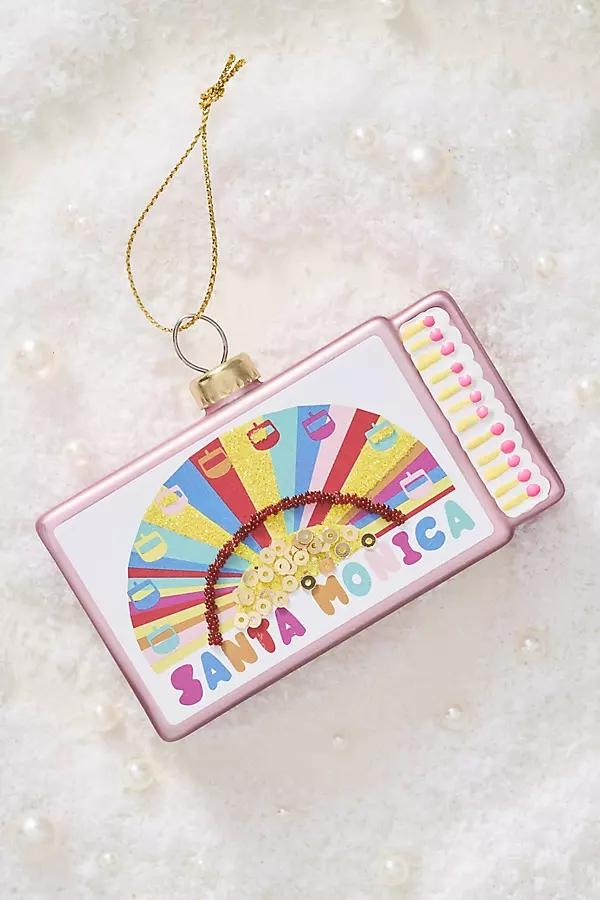 Destination Matchbook Glass Ornament: California Edition - Image 0