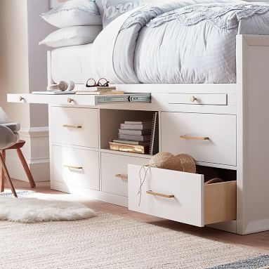 Cleary Captain's Bed, Full, Simply White - Image 2