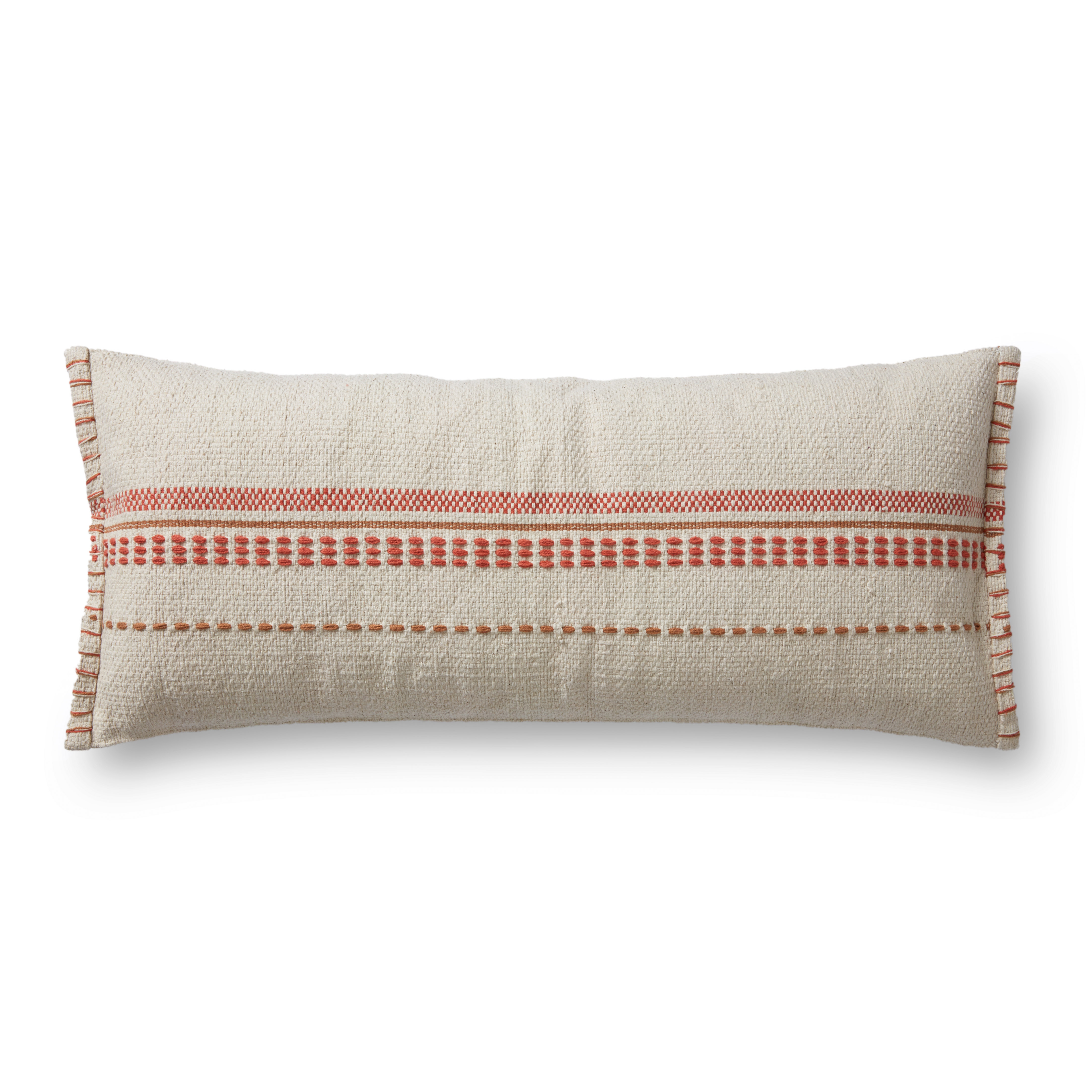 PILLOWS P1174 RED / MULTI 13" x 35" Cover w/Poly - Image 0