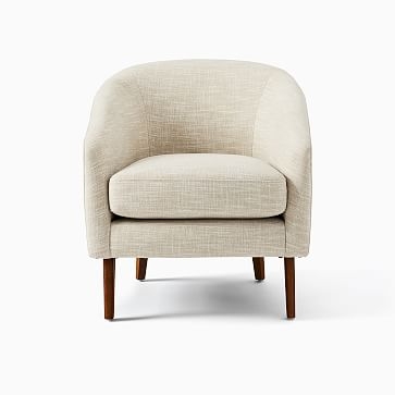 Jonah Chair, Poly, Yarn Dyed Linen Weave, Sand, Pecan - Image 2