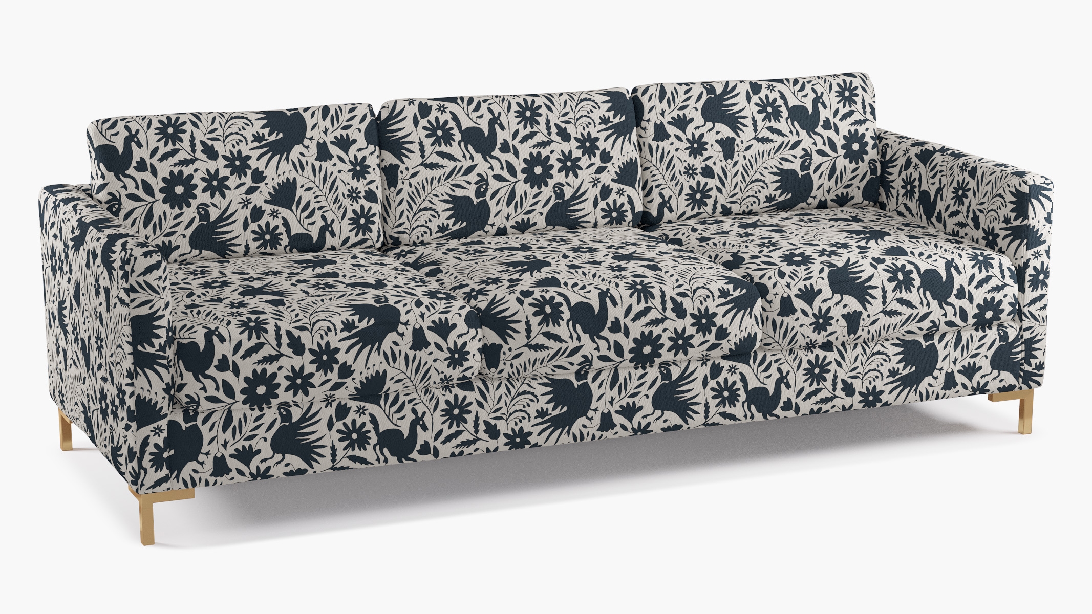 Modern Sofa, Ink Frida, Brass L Leg - Image 1