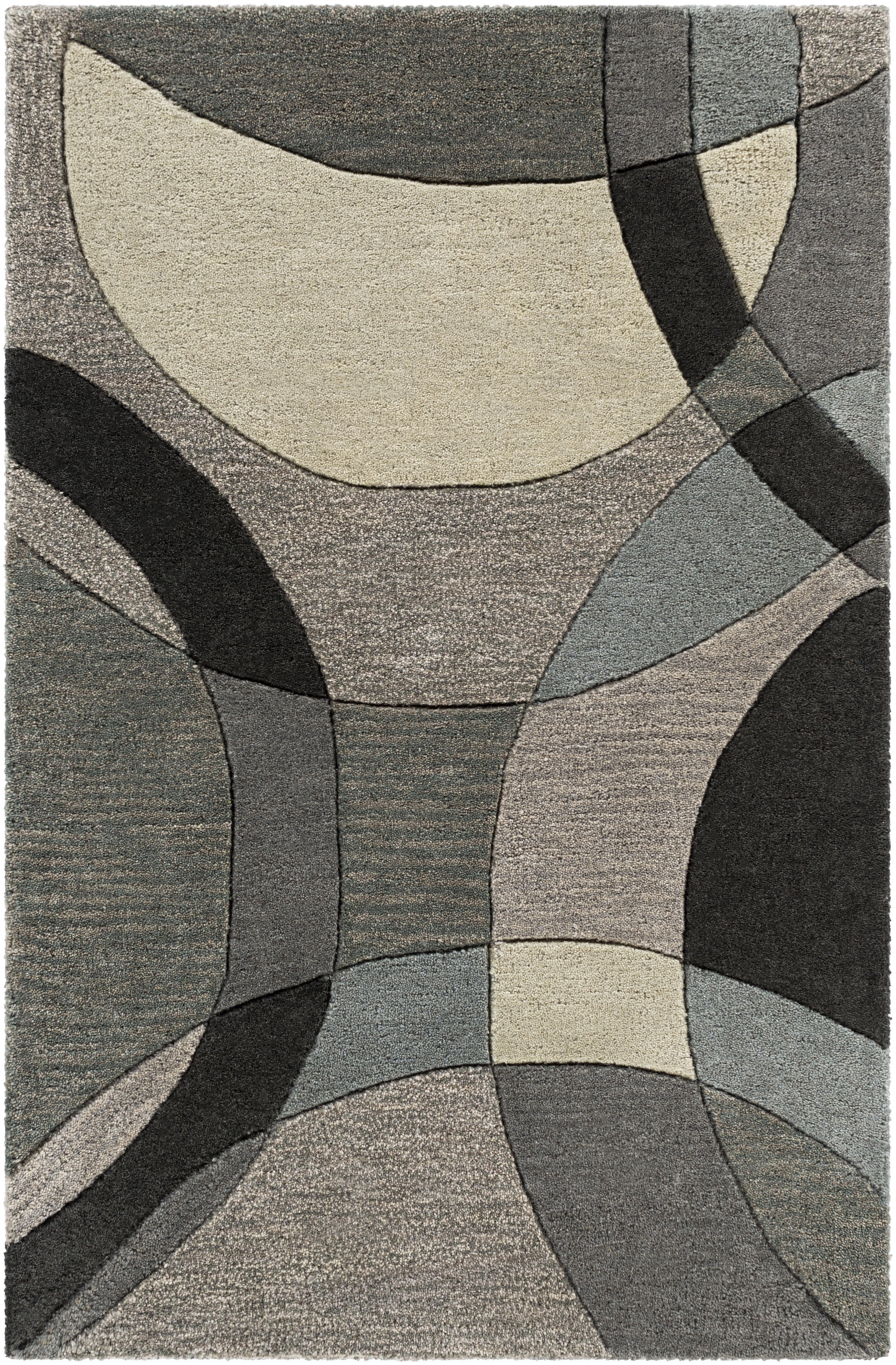 Forum Black Indoor 2' x 3' Handmade Rug - Image 0