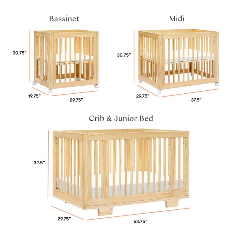 Babyletto Yuzu Natural Wood 8-in-1 Convertible Crib - Image 9