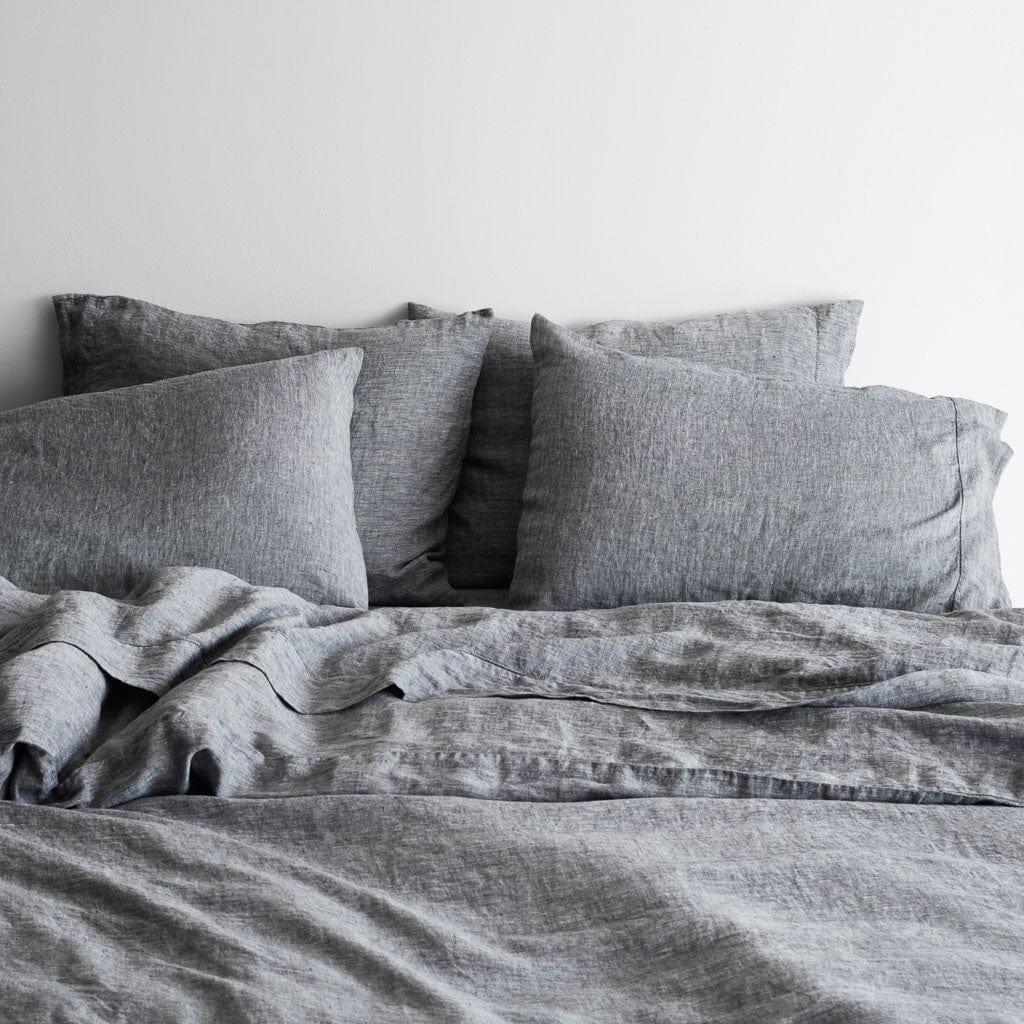 The Citizenry Stonewashed Linen Duvet Cover | Full/Queen | Duvet Only | Ivory - Image 9