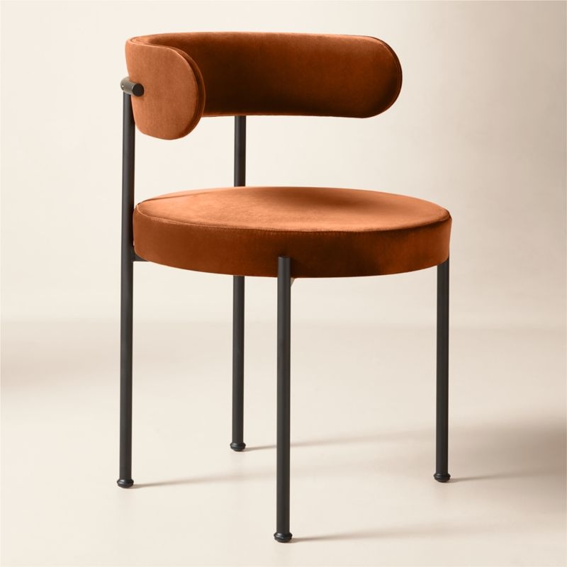 Inesse Smoked Amber Velvet Dining Chair Set of 4 - Image 2