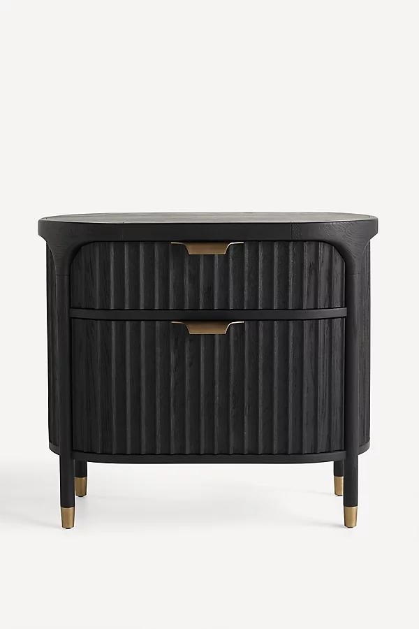 The Isla 30" Fluted-Wood Nightstand - Image 0