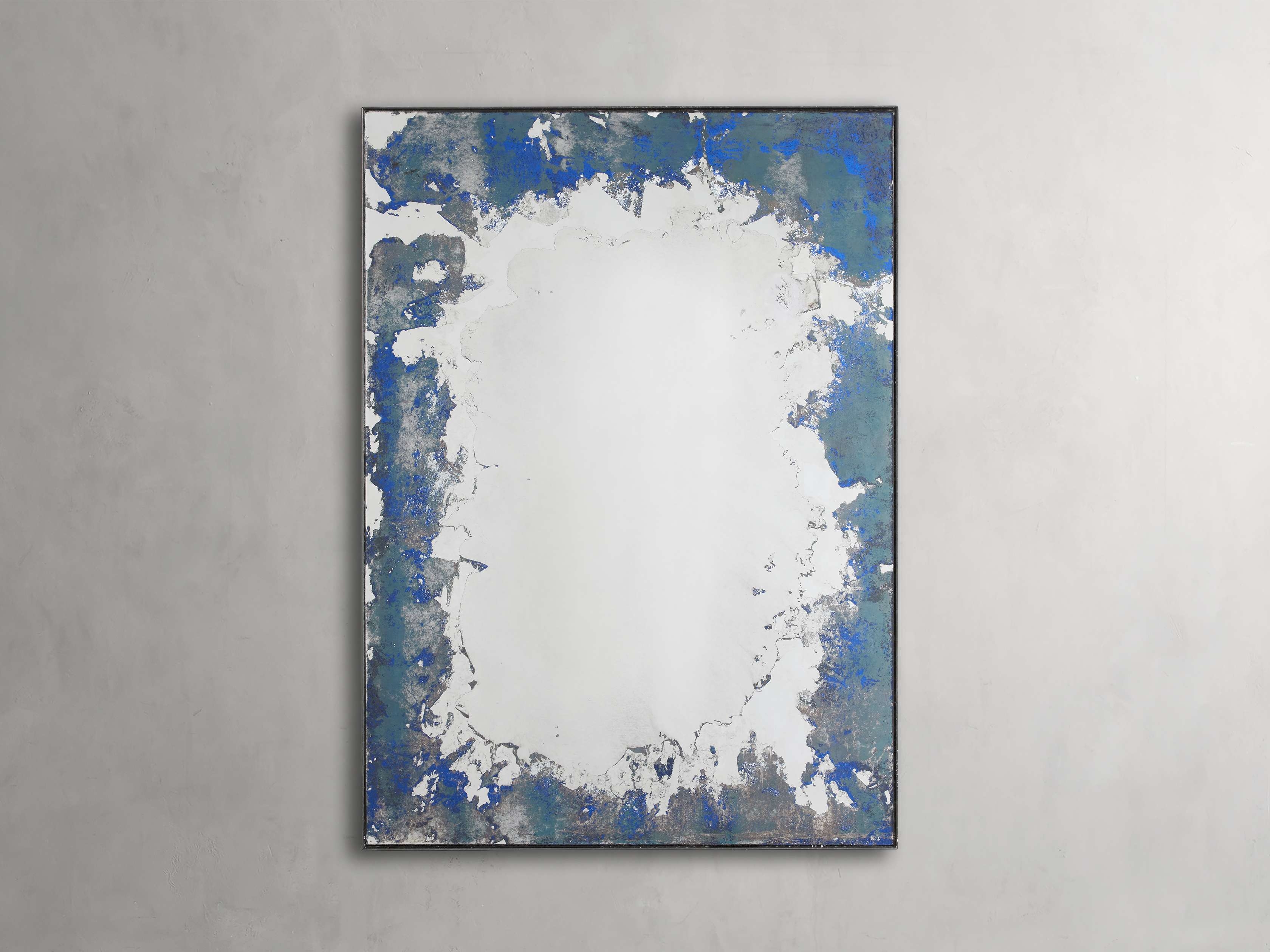 Iona 36" Wall Mirror in Metal 26" X Blue  Cobalt  - Image 0